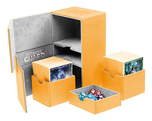 Ultimate Guard UGD010652 Nein Twin Flip'n'Tray Deck Case 160+ Standard Size Xenoskin Amber, Spiel, Kein Muster, Bernstein von Ultimate Guard