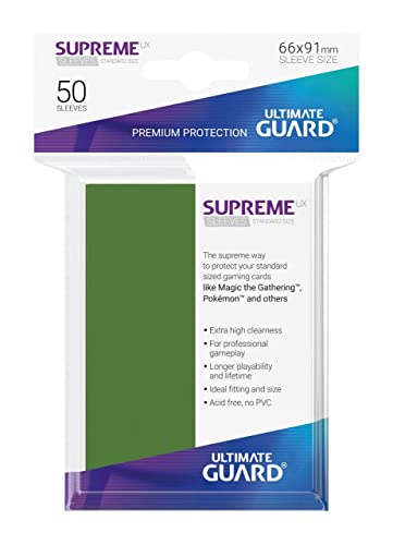 Ultimate Guard UGD010793 Supreme UX Sleeves Standardgröße Grün (50) von Ultimate Guard