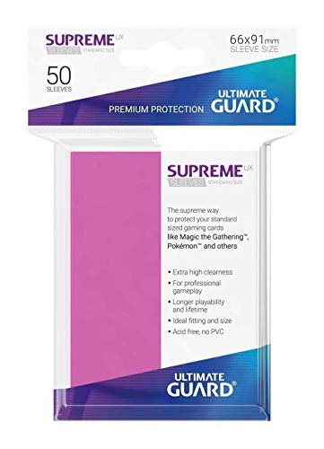 Ultimate Guard UGD010801 Protective Card Supreme UX Sleeves, Pink, Standardgröße von Ultimate Guard