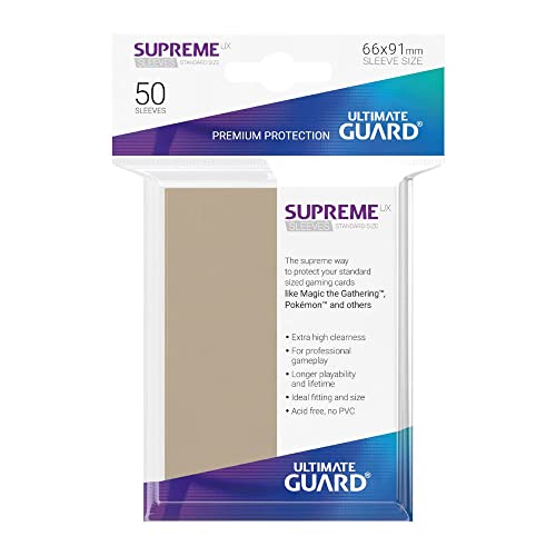 Ultimate Guard UGD010806 Protective Card Supreme UX Sleeves, Sand, Standardgröße von Ultimate Guard