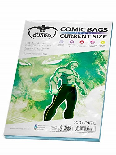 Ultimate Guard Comic Bags wiederverschließbar Current Size (100), Transparent von Ultimate Guard