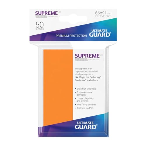 Ultimate Guard UGD010804 Protective Card Supreme UX Sleeves, Orange, Standardgröße von Ultimate Guard