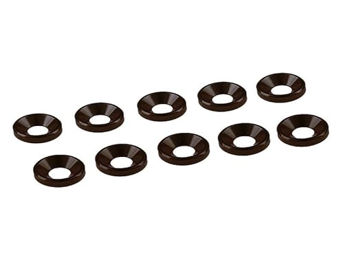 Ultimate RC 4mm Schwarz Alu Unterlegscheiben konisch (10) von Ultimate Racing
