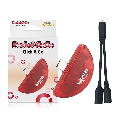 Pocket GoGo Ultimate Pocket Monster Auto-Catcher | USB-C Plug-and-Play, kein Laden, fängt Taschenmonster und Spins (rot) von UltrA CatcheR