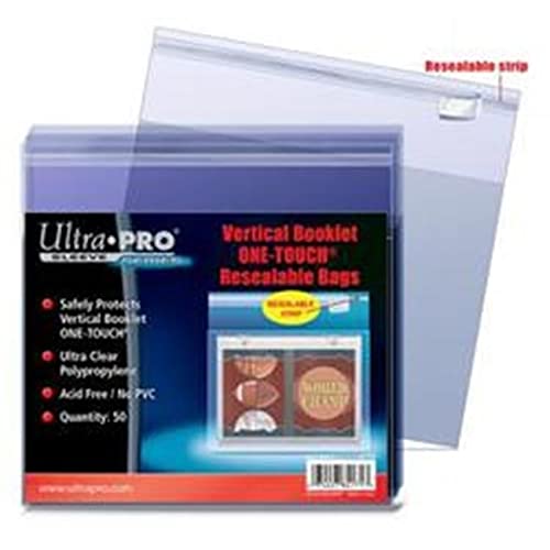 AMIGO Spiel + Freizeit 50 Ultra Pro Vertical Booklet One-Touch Resealable Bags - Wiederverschliessbar Strip Clear Klar von Ultra Pro