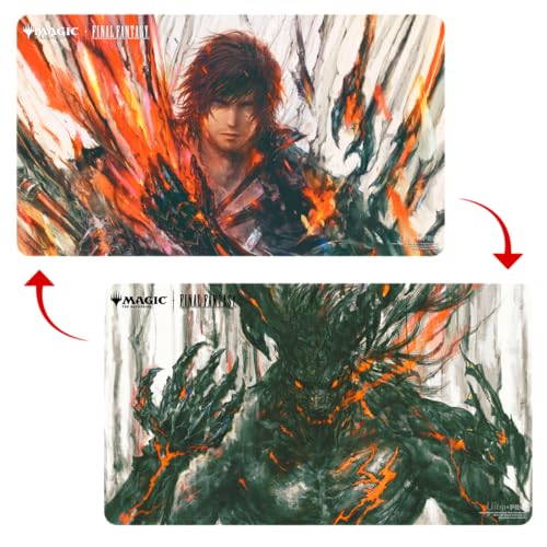 Final Fantasy x Universes Beyond Clive, First Shield of Rosaria/Summon Ifrit Double-Sided Playmat for Magic: The Gathering von Ultra Pro
