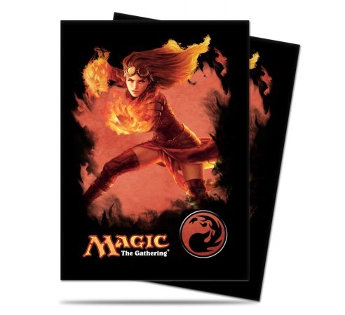 Magic the Gathering Sleeves Mana 4 (80) - Farbe wählen -, Farbe:rot / red von AMIGO
