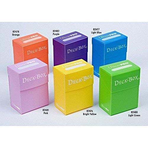 Set of Six New Ultra-Pro Deck Boxes (Incl. Orange, Purple, Light Blue, Pink, Yellow, Light Green) For Magic/Pokemon/YuGiOh Cards by Ultra-Pro TOY (English Manual) von Ultrapro