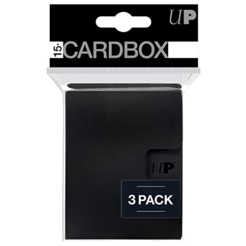 Ultra PRO - Kartenschutz PRO 15+ Kartenbox 3ct (Schwarz) - Schützen Sie Ihre wertvollen Sportkarten, Spielkarten und Sammlerkarten, passen Sie in die Ultra PRO Deck Box für zusätzlichen Schutz von Ultra Pro