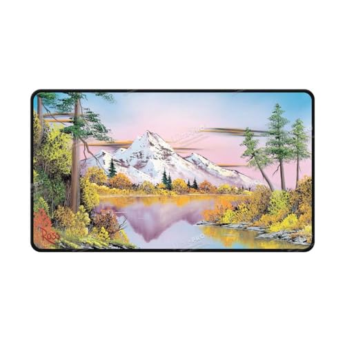 Ultra PRO Bob Ross Mighty Mountain Lake Black Stitched Playmat, Premium Playmat, Stitched Edge Playmat, Gaming-Zubehör, Herbstlandschaft, Bergsee-Kunst, Tischzubehör, Gaming-Setup Ultra PRO Bob Ross Mighty Mountain Lake Black Stitched Playmat, Premium Playmat, Stitched Edge Playmat, Gaming-Zubehör, Herbstlandschaft, Bergsee-Kunst, Tischzubehör, Gaming-Setup von Ultra Pro