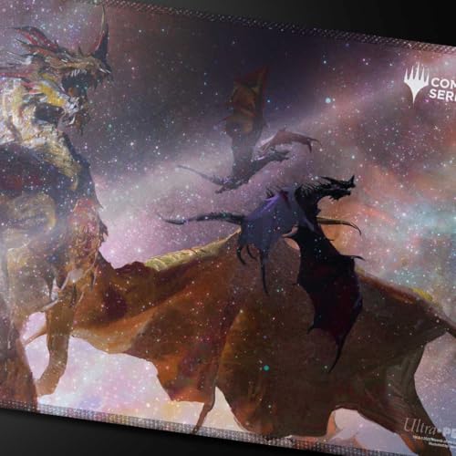 Ultra PRO Commander Series #5 – Dreifarbiger Keilabsatz – Die Ur-Dragon Holofoil Spielmatte für Magic: The Gathering | Verwendung als Mauspad, Schreibtischmatte, schützt MTG-Karten während des Spiels von Ultra Pro