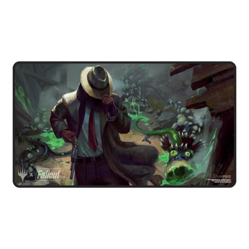 Ultra PRO - Fallout Black Stitched Playmat - Mysterious Stranger - for Magic: The Gathering, Limited Edition Collectible Trading Tabletop Gaming Essentials Accessory Supplies von Ultra Pro