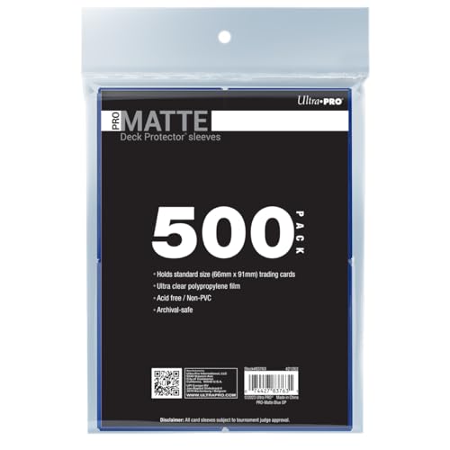 Ultra PRO Pro-Matte Standard-Kartenhülle, 500 Karat, schützt und speichert Sammelkarten, Sportkarten, MTG, D&D-Karten, Größe für Karten in Standardgröße, hohe Klarheit, matte Oberfläche Ultra PRO Pro-Matte Standard-Kartenhülle, 500 Karat, schützt und speichert Sammelkarten, Sportkarten, MTG, D&D-Karten, Größe für Karten in Standardgröße, hohe Klarheit, matte Oberfläche von Ultra Pro