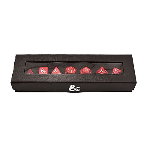UP - Heavy Metal Red and White RPG Dice Set for Dungeons & Dragons von Ultra Pro