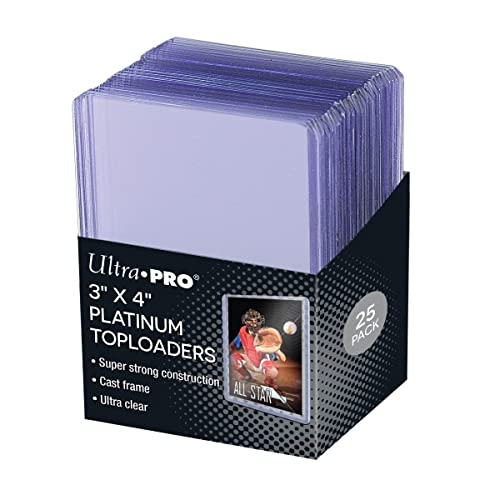 Ultra Pro 3" X 4" Ultra Clear Platinum Toploader 25ct for Pokemon, MTG, Baseball, Basketball, Football and Other Trading Deck Cards or Board Games Card Storage von Ultra Pro