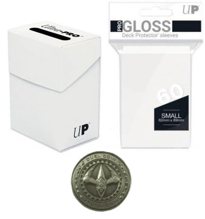 Ultra Pro Deck Box + 60 Small Size Protector Sleeves Pro + Duel Coin - Gloss - Weiß - White - Yu-Gi-Oh! - Japanese Mini Ultra Pro Deck Box + 60 Small Size Protector Sleeves Pro + Duel Coin - Gloss - Weiß - White - Yu-Gi-Oh! - Japanese Mini von Ultra Pro