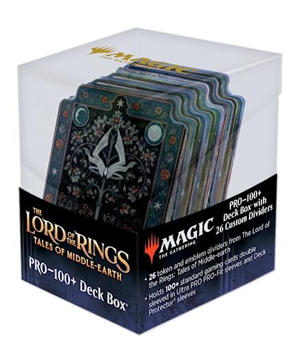 Ultra Pro - Der Herr der Ringe: Tales of Middle-Earth Token Dividers mit transparenter Deckbox für Magie: The Gathering - Organisieren Sie Ihre Sammlung mit 26 einzigartigen Kunstwerk-Trennwänden von Ultra Pro