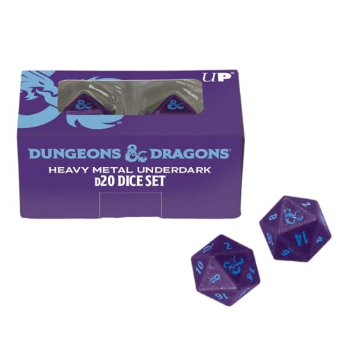 Ultra Pro - Dungeons & Dragons - 2 x D20 Heavy Metal Dice - Phandelver Campaign - Royal Purple and Sky Blue Ultra Pro - Dungeons & Dragons - 2 x D20 Heavy Metal Dice - Phandelver Campaign - Royal Purple and Sky Blue von Ultra Pro