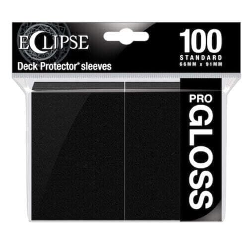 UP - Standard Sleeves - Gloss Eclipse - Jet Black (100 Sleeves) von Ultra Pro