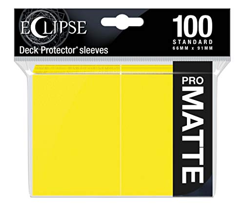 UP - Eclipse Matte Standard Sleeves: Lemon Yellow (100 Sleeves) von Ultra Pro