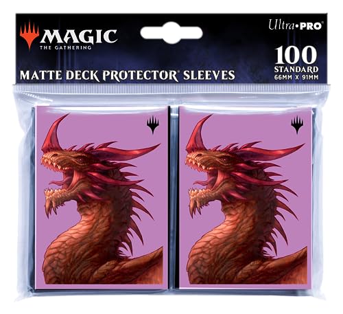 Ultra Pro - MTG Commander Masters 100ct Kartenhüllen in Standardgröße - Das Ur-Drachen-Kunstwerk, Mattes Finish mit ChromaFusion-Technologie, Protect Magic: The Gathering Cards, Karten in von Ultra Pro