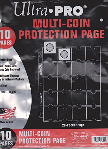 Upper Deck - 20-Pocket Platinum Page for Coins and Tokens (10-pack) von Ultra Pro