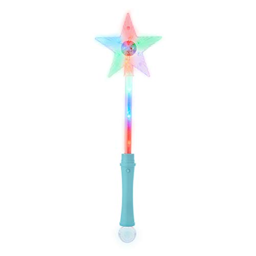 Ultra 1 Blau LED Leuchtstab Stern Zauberstab Magic Wand Disco Licht LED Stab Discokugel Kinder Prinzessin Partys Spielzeug Blinkender Stern Leuchtender Zauberstab Kinder Sternen Zauberstab von UltraByEasyPeasyStore