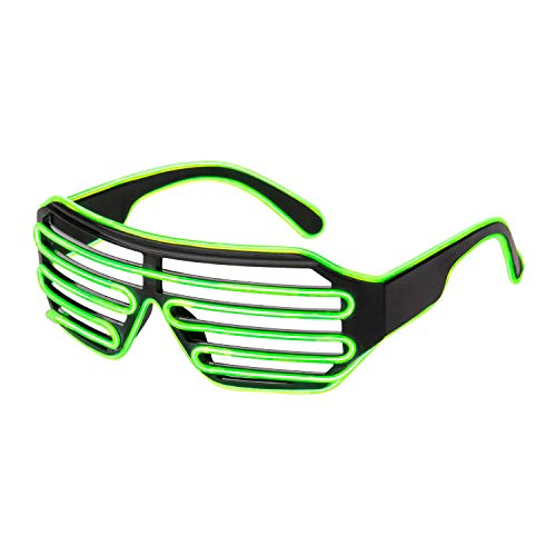 UltraByEasyPeasyStore Erwachsene Grün Farbige EL Wire Beleuchten Neon Verschluss Leuchtende Partybrille Konzerte Raves Festivals Disco Slotted Glow Illuminated UltraByEasyPeasyStore Erwachsene Grün Farbige EL Wire Beleuchten Neon Verschluss Leuchtende Partybrille Konzerte Raves Festivals Disco Slotted Glow Illuminated von UltraByEasyPeasyStore