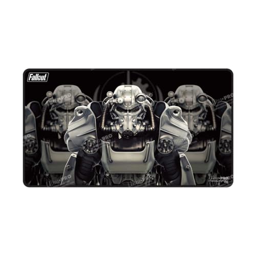 MTG Fallout Spielmatte, Schwarz genäht, Bruderschaft aus Stahl von UltraPro