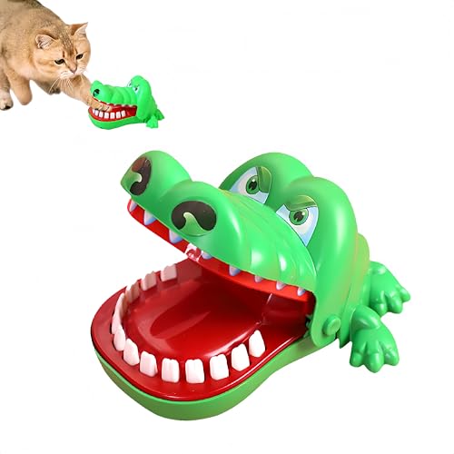 Krokodil-Zahnarzt Spiel, Lustiges Kinderspielzeug, Grüner Dinosaurier mit Zähnen, Interaktives Familienspiel，Partyspiel,Plastik, Geschenk von Umbrean