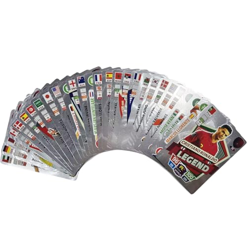 Umbrean 55 x Football Stars Silbrig Edition Kartenspiel für Kinder, Erwachsene, Partys, Geburtstage, Hochzeiten Umbrean 55 x Football Stars Silbrig Edition Kartenspiel für Kinder, Erwachsene, Partys, Geburtstage, Hochzeiten von Umbrean