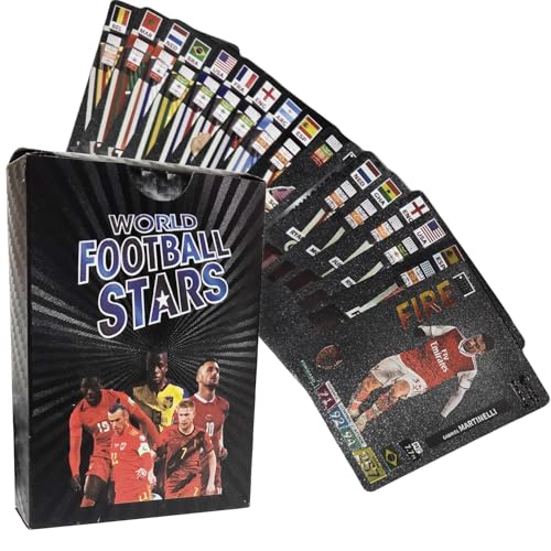 Umbrean 55 x Football Stars schwarz Edition Kartenspiel für Kinder, Erwachsene, Partys, Geburtstage, Hochzeiten Umbrean 55 x Football Stars schwarz Edition Kartenspiel für Kinder, Erwachsene, Partys, Geburtstage, Hochzeiten von Umbrean