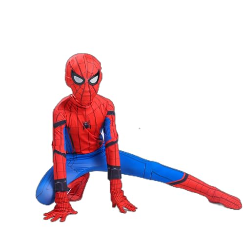 Umbrean Spider Kostüme für Kinder Outfit Eng sitzende Kleidung Overall Dress up für Weihnachten, Halloween, Party, Karneval (130cm) von Umbrean