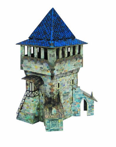 Umbum 242 14 x 11 x 22 cm Clever Papier mittelalterlichen Stadt Top Tower 3D Puzzle von UMBUM
