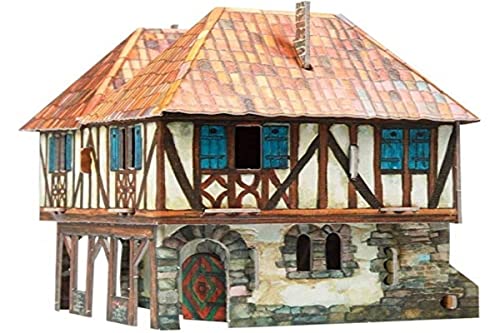 UMBUM Innovatives 3-D-Puzzle Bürgerhaus Medieval Town 3D-Kartonmodellbausatz für Erwachsene und Kinder von UMBUM