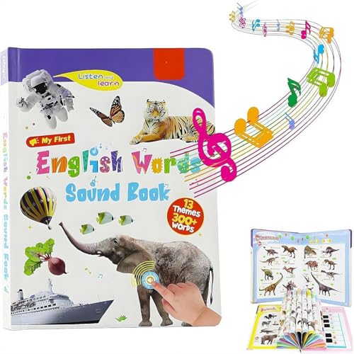 First English Words Sound Book, My First English Sound Book with 470+ Words, 21 Themes, Interactive Audio Sound Books,Fun Word Game,Perfect Educational Gift,Perfect Educational Gift (Stil 1) von Umikk