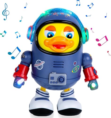 Umikk Baby Ente Musik Kinderspielzeug, Ente Baby Spielzeug 6 10 12 Monate mit Musik und Lichte, Elektrisches tanzendes Enten-Spielzeug, Interaktive Tanzende Musikente für Kindergeburtstagsgeschenke von Umikk