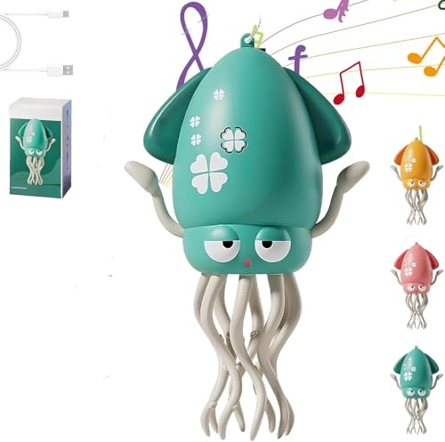 Umikk Electric Dancing Octopus Toy, Magische Tanzende Krake Spielzeug Krake, Tanzenden Oktopus Baby Spielzeug mit LED-Lichtern und Musik, Automatisch Hindernisvermeidung,Geschenk (Grün) von Umikk