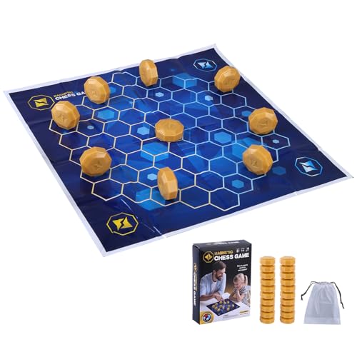 Umikk Gesellschaftsspiele Magnetspiel, Magnetspiel Puzzle Magnetic Schachspiel, Tragbares Schach Magnetisch Magnetisches Spiel, Strategie Magnet Schach Tisch Magnetic Spiel von Umikk