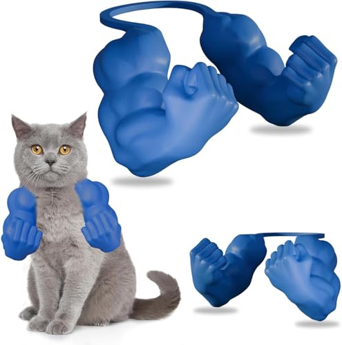 Umikk Katzen Muskel Arme Für Kostüm, Große Tier Gliedmaßen, Realistische Menschliche Arme Für Katzen, 3D Gedrucktes Kitten Zubehör Halloween Karneval Verkleidung Dekoration (Blau) von Umikk