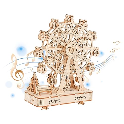 3D-Puzzle, großes Rad, Modell aus Holz, mit Spieluhr, Bastelset, DIY, Weihnachtsgeschenk, Innendekoration für Erwachsene 3D-Puzzle, großes Rad, Modell aus Holz, mit Spieluhr, Bastelset, DIY, Weihnachtsgeschenk, Innendekoration für Erwachsene von Umisu