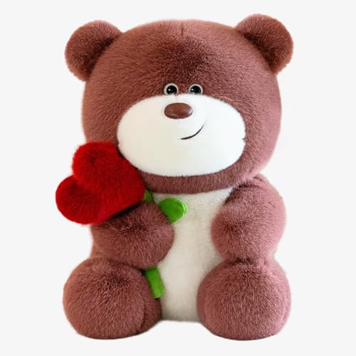 Teddybär, Plüsch-Bär, Teddy mit Herz, Plüsch Kuschelbär, Teddybären Rose Stofftier Spielzeug Dekozimmer Kissen, Plüschtier Bär Kuscheltiere für Mama, Mädchen, Freundin, Geburtstag, Valentinstag(Braun) Teddybär, Plüsch-Bär, Teddy mit Herz, Plüsch Kuschelbär, Teddybären Rose Stofftier Spielzeug Dekozimmer Kissen, Plüschtier Bär Kuscheltiere für Mama, Mädchen, Freundin, Geburtstag, Valentinstag(Braun) von Umllpet