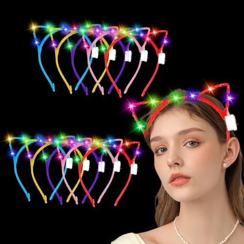 Umllpet 10 Pcs Haarreifen Blinkend, Haarreif Leuchtendes Stirnband, Bunt Leucht Hairband für Mädchen Kinder, Blinkende Kopfschmuck, Festival Beleuchtete Stirnbänder für Fasching Party Hochzeit Dekor Umllpet 10 Pcs Haarreifen Blinkend, Haarreif Leuchtendes Stirnband, Bunt Leucht Hairband für Mädchen Kinder, Blinkende Kopfschmuck, Festival Beleuchtete Stirnbänder für Fasching Party Hochzeit Dekor von Umllpet