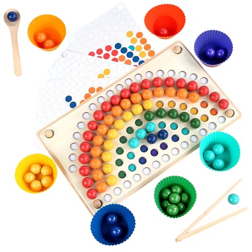 Umllpet Holz Montessori Spielzeug, Holz Clip Brettspiel, Montessori Spielzeug, Mathe Lernspielzeug, Frühe Pädagogisches Brettspiel, Kinder Hände Augen Gehirn Training, Vorschule Geschenk für 3+ Jahre Umllpet Holz Montessori Spielzeug, Holz Clip Brettspiel, Montessori Spielzeug, Mathe Lernspielzeug, Frühe Pädagogisches Brettspiel, Kinder Hände Augen Gehirn Training, Vorschule Geschenk für 3+ Jahre von Umllpet