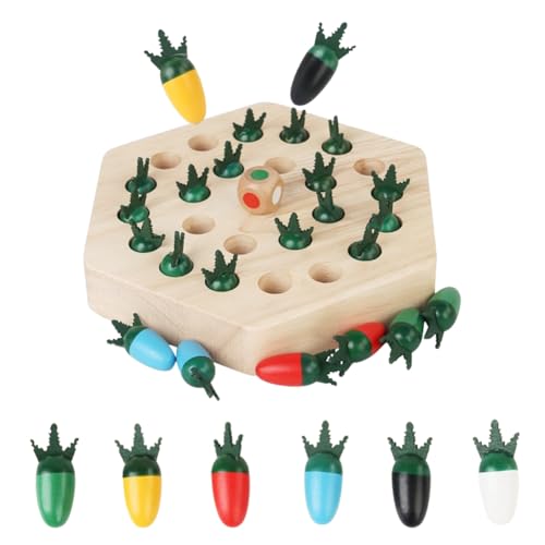 Umllpet Karotten Memory Spiele für Kinder, Gedächtnis Schach Holz ab 3 4 5 Jahren, Kinderspiele Montessori Spielzeug Training Konzentration Familien Brettspiel Ostergeschenk für Mädchen/Jungen Umllpet Karotten Memory Spiele für Kinder, Gedächtnis Schach Holz ab 3 4 5 Jahren, Kinderspiele Montessori Spielzeug Training Konzentration Familien Brettspiel Ostergeschenk für Mädchen/Jungen von Umllpet