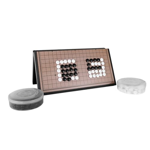 Umsoxhy Klassisches Go-Schachspiel - Magnetisches Go-Gobang-Klappschachbrett, Plastik-Dame, Geschenke für Spieleliebhaber, Tragbar und Langlebig, Umsoxhy Klassisches Go-Schachspiel - Magnetisches Go-Gobang-Klappschachbrett, Plastik-Dame, Geschenke für Spieleliebhaber, Tragbar und Langlebig, von Umsoxhy