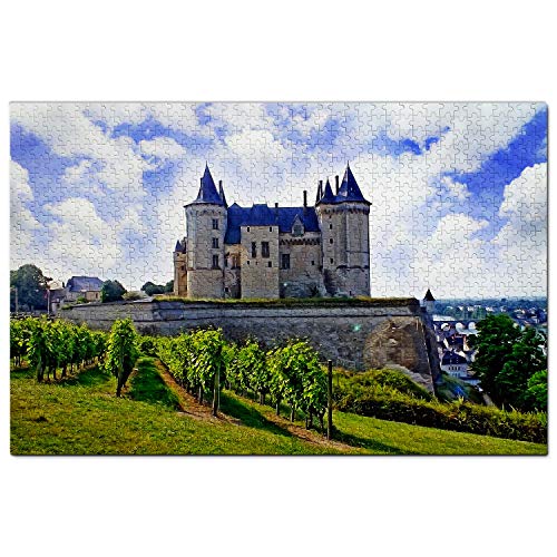 Frankreich Puzzle 1000 Teile Frankreich Saumur Schloss Puzzle Spiel Kunstwerk Reise Souvenir Holz von Umsufa