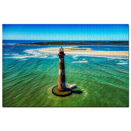 USA America Morris Island Lighthouse Charleston Puzzle 1000 Teile Spiel Kunstwerk Reise Souvenir Holz von Umsufa