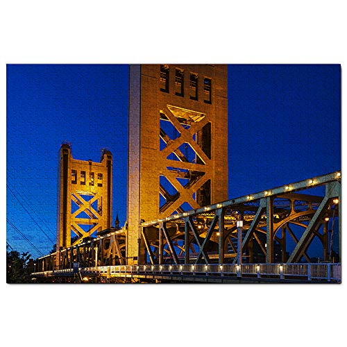 USA America Tower Bridge Sacramento Puzzle 1000 Teile Spiel Kunstwerk Reise Souvenir Holz von Umsufa