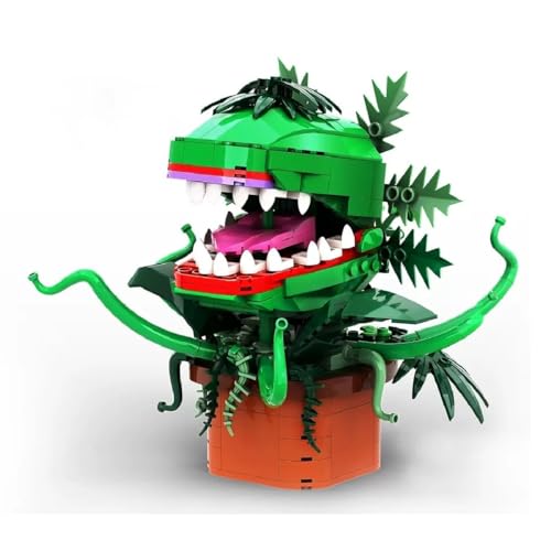 Audrey II Piranha Pflanze Bausteine Set,471 Teile Horror Little Shop Offnendem Mund Piranha Pflanze Bausteinspielzeug, Collectible Gift for TV Fans, Kreative Geschenke für Kinder Erwachsene (C7814) von Unativer